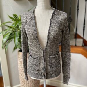 Madewell‎ Womens Wallace Black See Through Holliday Cardigan Sweater Size: XS